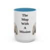 15oz Funny Skye Terrier Mug, Light Blue, front view