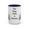 15oz Funny Skye Terrier Mug, Navy, front view