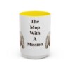 15oz Funny Skye Terrier Mug, Yellow, front view