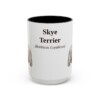 15oz Skye Terrier Latin Mug, Black, front view