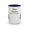 15oz Skye Terrier Latin Mug, Navy, front view