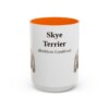 15oz Skye Terrier Latin Mug, Orange, front view