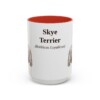15oz Skye Terrier Latin Mug, Red, front view