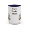 15oz Skye Terrier Dog Mom Mug, Navy, front view