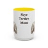15oz Skye Terrier Dog Mom Mug, Yellow, front view