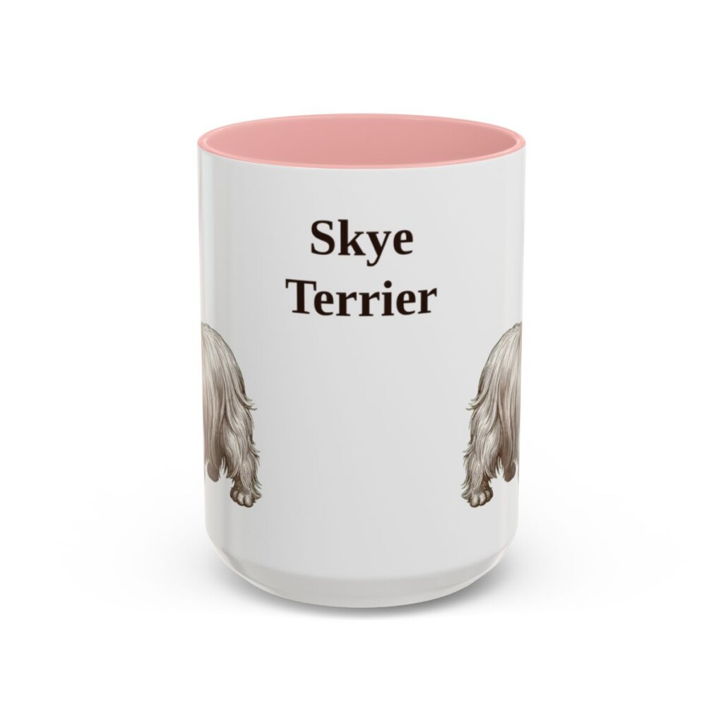 15oz Skye Terrier Mug, Pink, front view