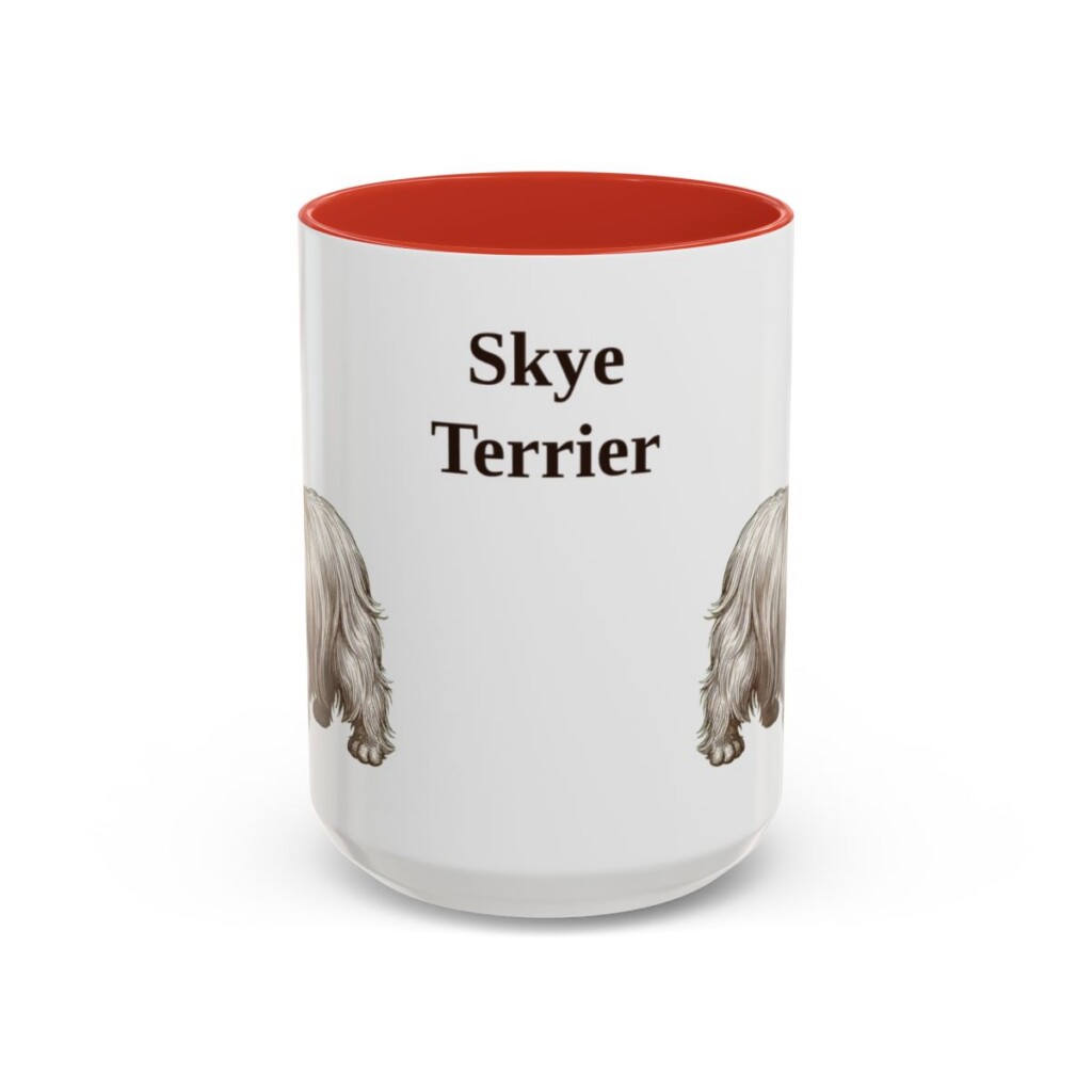 15oz Skye Terrier Mug, Red, front view