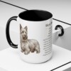 15oz Skye Terrier Mug, Black, lifestyle photo
