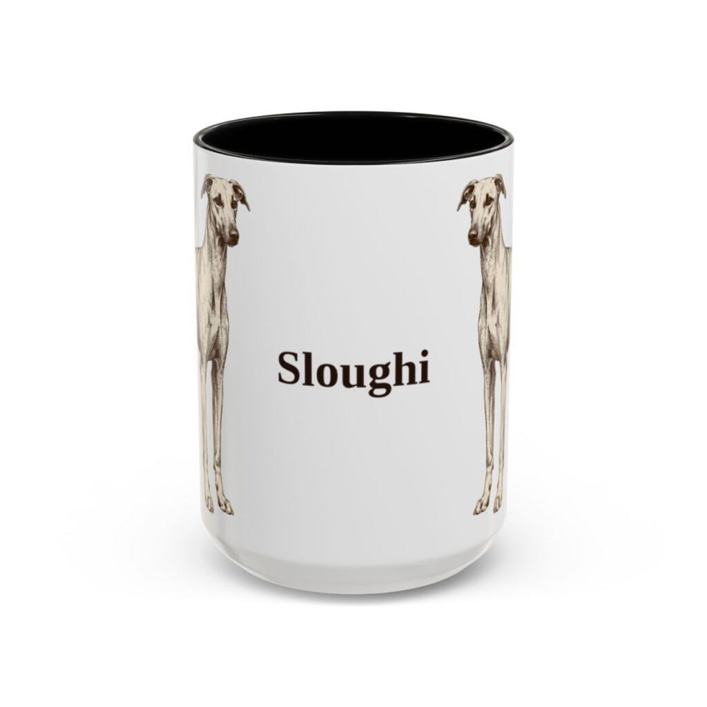 15oz Sloughi Mug, Black, front view