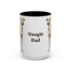 15oz Sloughi Dog Dad Mug, Black, front view