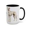 15oz Sloughi Dog Dad Mug, Black, right side view