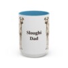 15oz Sloughi Dog Dad Mug, Light Blue, front view