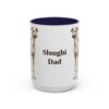 15oz Sloughi Dog Dad Mug, Navy, front view