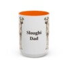 15oz Sloughi Dog Dad Mug, Orange, front view