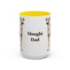 15oz Sloughi Dog Dad Mug, Yellow, front view