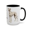 15oz Funny Sloughi Mug, Black, right side view