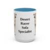 15oz Funny Sloughi Mug, Light Blue, front view