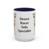 15oz Funny Sloughi Mug, Navy, front view