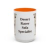 15oz Funny Sloughi Mug, Orange, front view