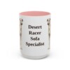 15oz Funny Sloughi Mug, Pink, front view