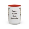 15oz Funny Sloughi Mug, Red, front view
