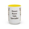 15oz Funny Sloughi Mug, Yellow, front view