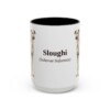 15oz Sloughi Latin Mug, Black, front view