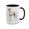 15oz Sloughi Latin Mug, Black, right side view