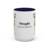 15oz Sloughi Latin Mug, Navy, front view