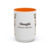 15oz Sloughi Latin Mug, Orange, front view