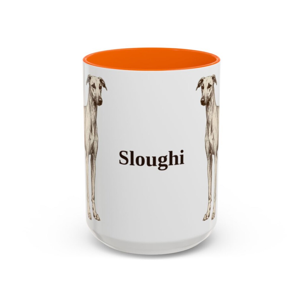 15oz Sloughi Mug, Orange, front view