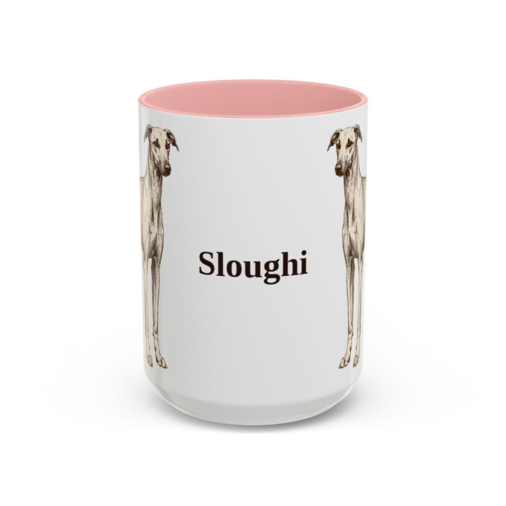 15oz Sloughi Mug, Pink, front view