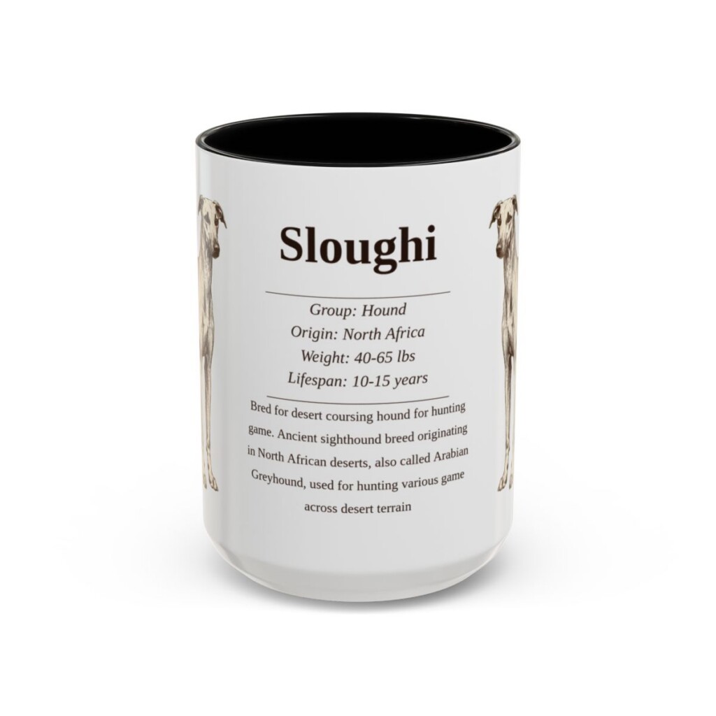 15oz Sloughi Mug, Black, front view