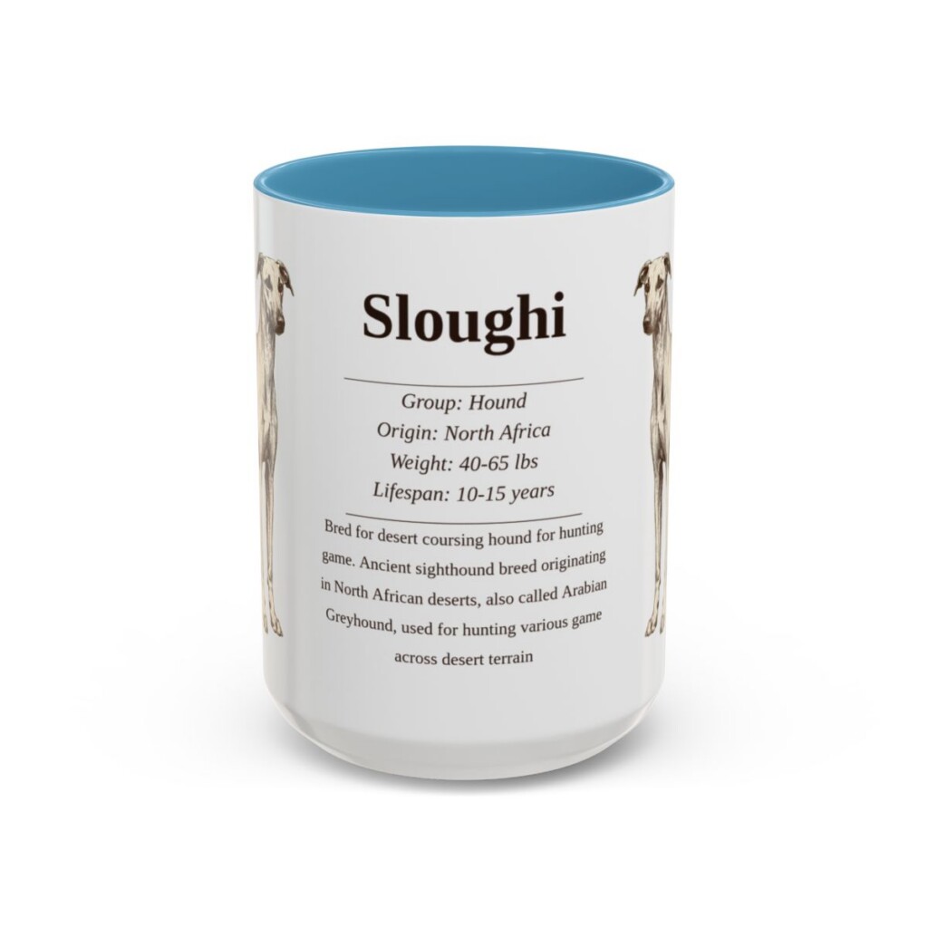 15oz Sloughi Mug, Light Blue, front view
