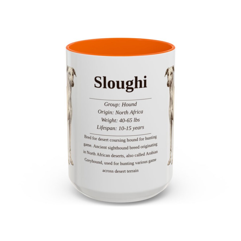15oz Sloughi Mug, Orange, front view