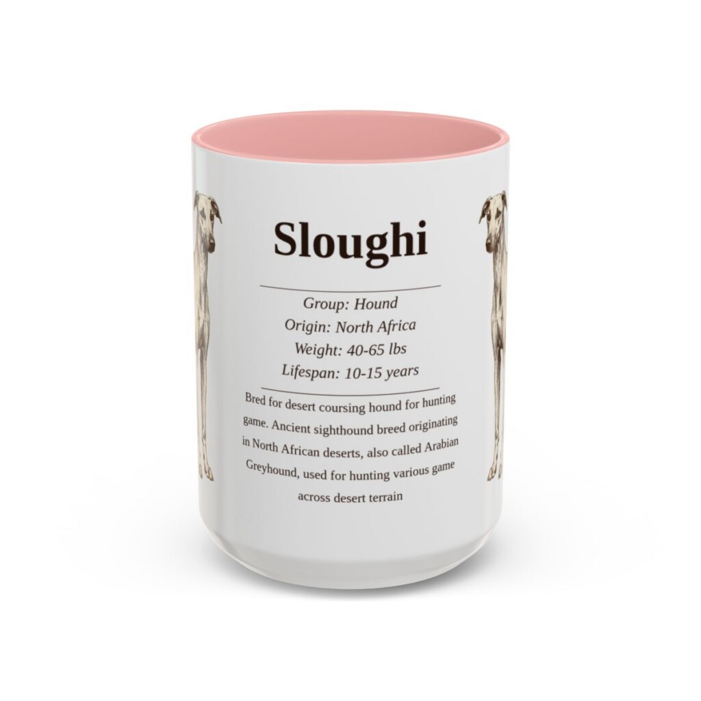 15oz Sloughi Mug, Pink, front view