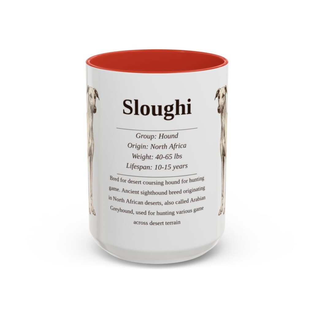 15oz Sloughi Mug, Red, front view