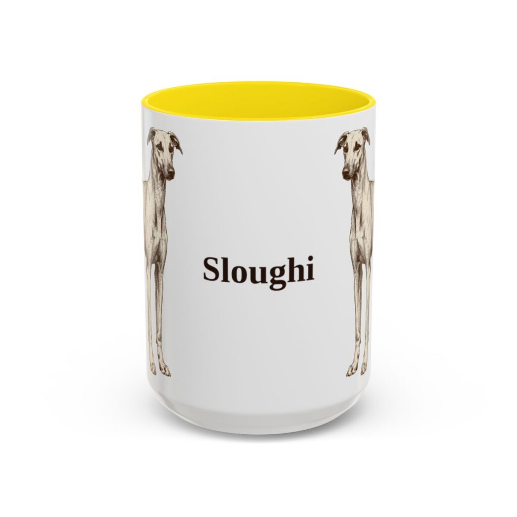 15oz Sloughi Mug, Yellow, front view