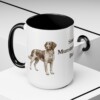 15oz Small Munsterlander Dog Dad Mug, Black, lifestyle photo