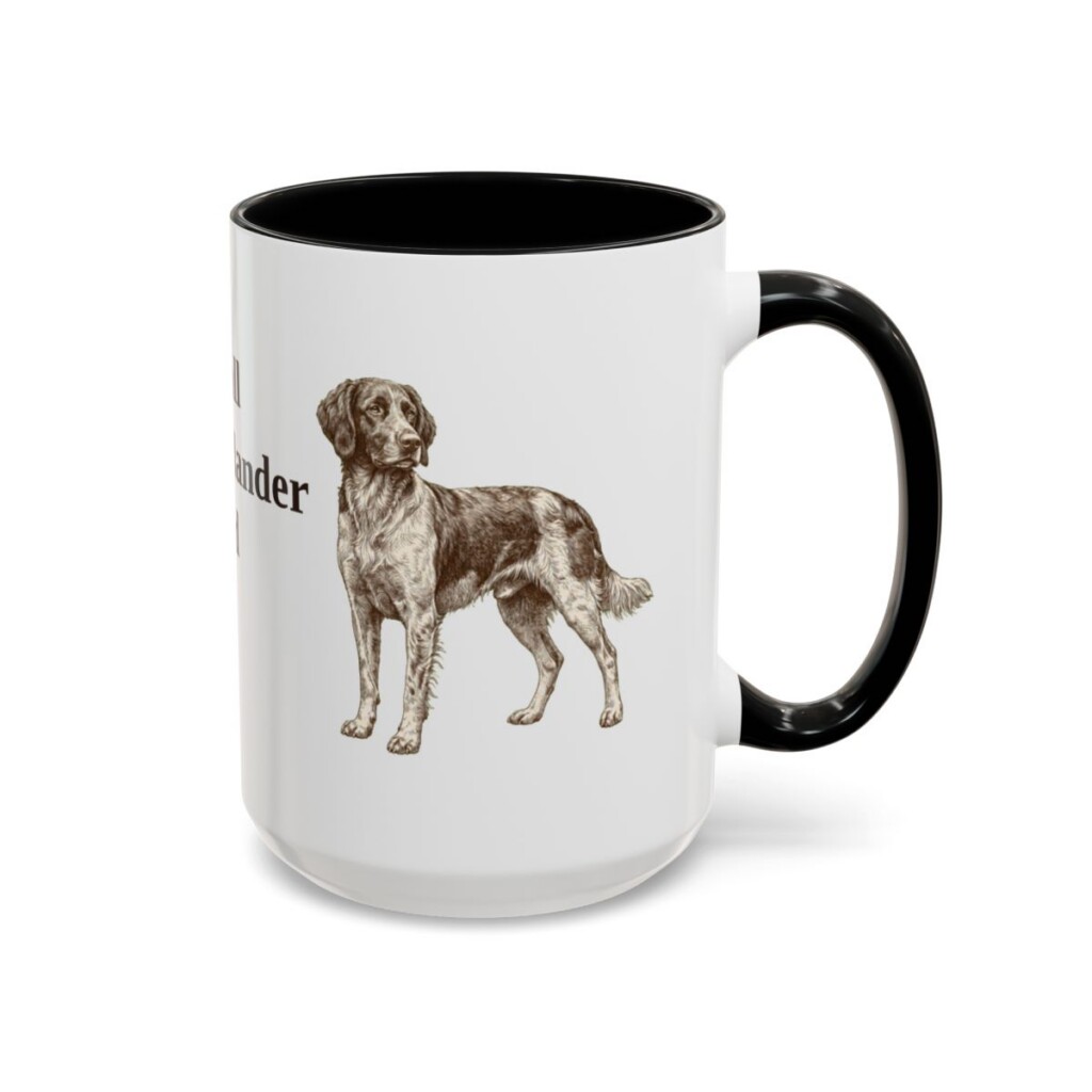 15oz Small Munsterlander Dog Dad Mug, Black, right side view