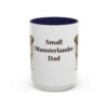 15oz Small Munsterlander Dog Dad Mug, Navy, front view