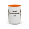 15oz Small Munsterlander Dog Dad Mug, Orange, front view