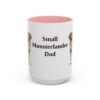 15oz Small Munsterlander Dog Dad Mug, Pink, front view