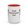 15oz Small Munsterlander Dog Dad Mug, Red, front view