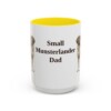 15oz Small Munsterlander Dog Dad Mug, Yellow, front view