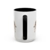 15oz Funny Small Munsterlander Mug, Black, back view