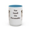 15oz Funny Small Munsterlander Mug, Light Blue, front view
