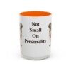 15oz Funny Small Munsterlander Mug, Orange, front view