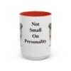 15oz Funny Small Munsterlander Mug, Red, front view