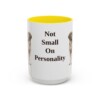 15oz Funny Small Munsterlander Mug, Yellow, front view